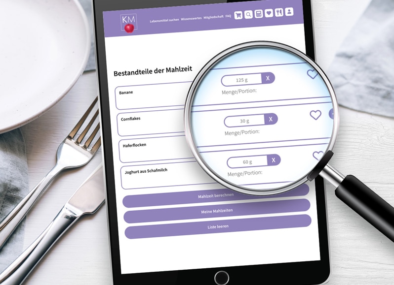 Die neue Auflage von Kalorien mundgerecht bietet erstmals auch eine Web-App