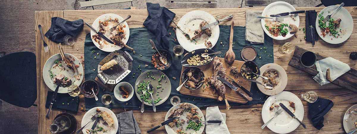 Impression von Foodfotograf Klaus Einwanger: Gedeckter Tisch aus der Vogelperspektive