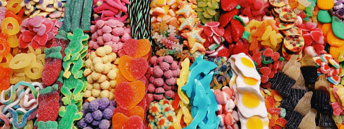 Viele verschiedene Süßigkeiten