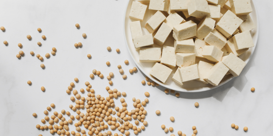 Tofu generisch mit Sojabohnen und Sojamilch
